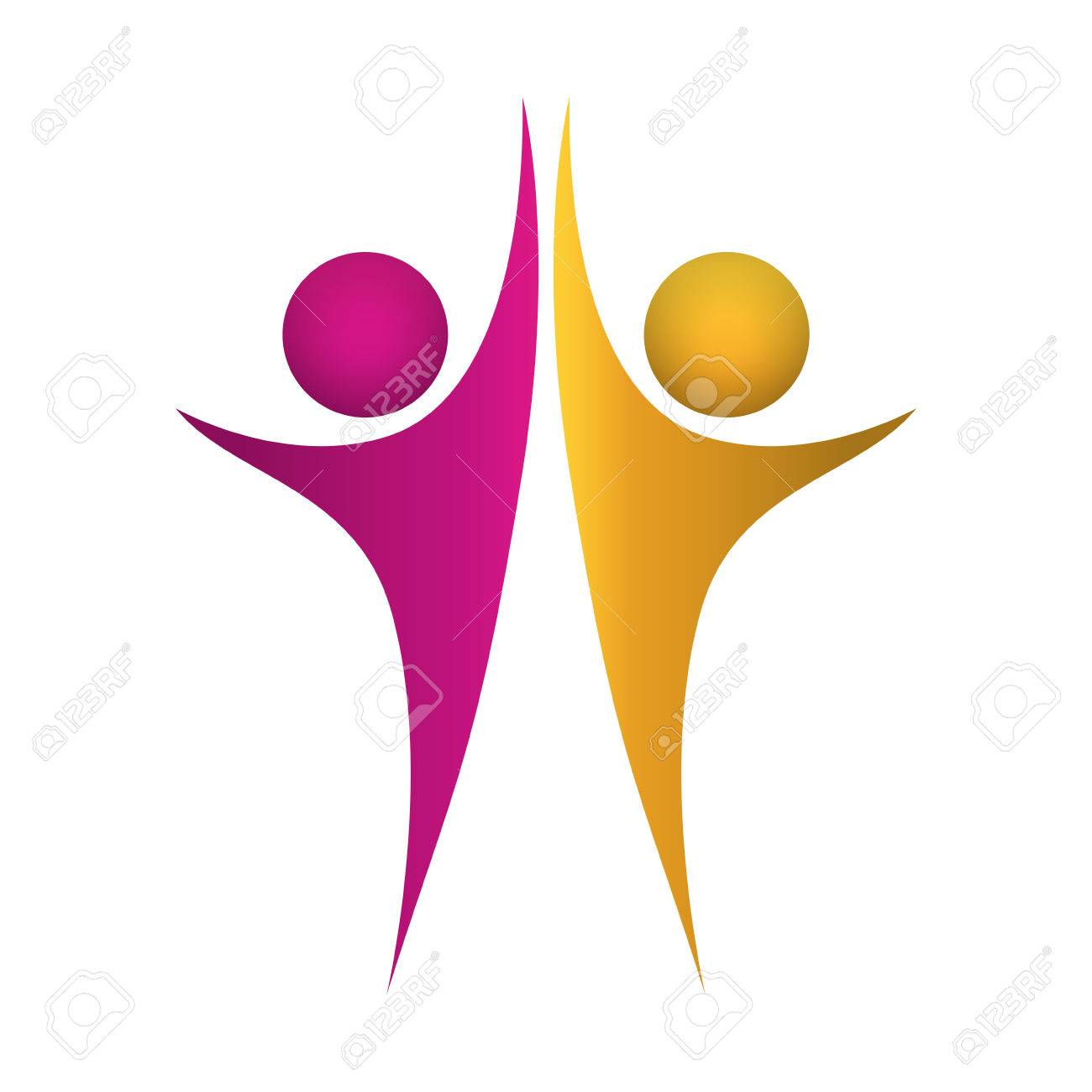 Moment Of Triumph Between Abstract Figute Human Vector Illustration Royalty Free Cliparts Vectors And Stock Illustration Image