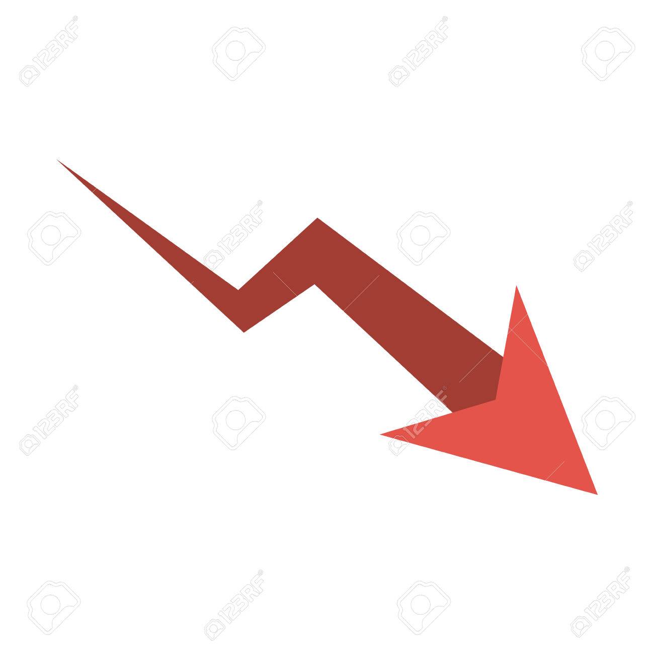 Decrease Arrow Icon. Direction Web And Infographic Theme. Isolated Design.  Vector Illustration Royalty Free SVG, Cliparts, Vectors, And Stock  Illustration. Image 66074866.