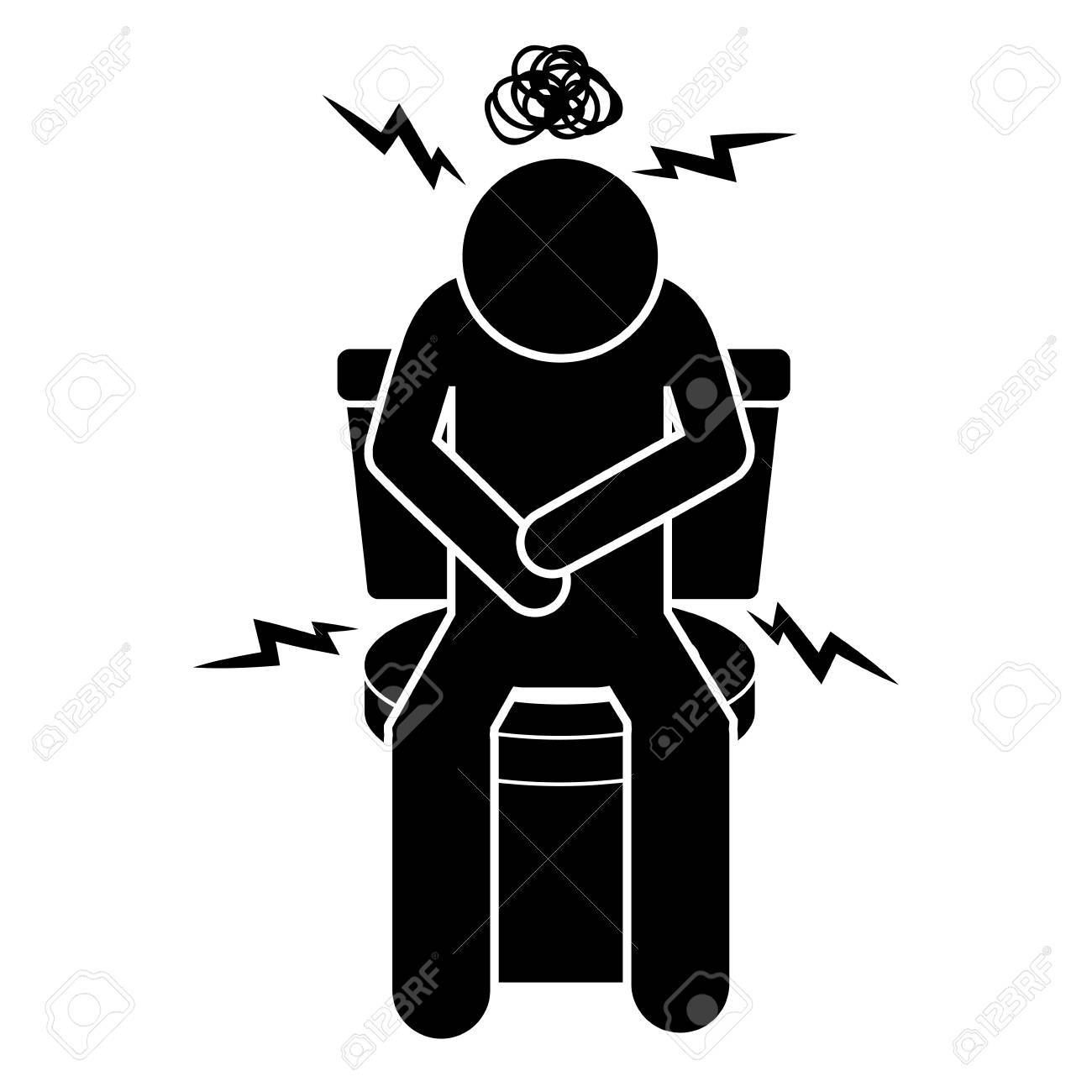 monochrome silhouette with person in the toilet vector illustration - 67135524 monochrome silhouette with person in the toilet vector illustration - 67135524