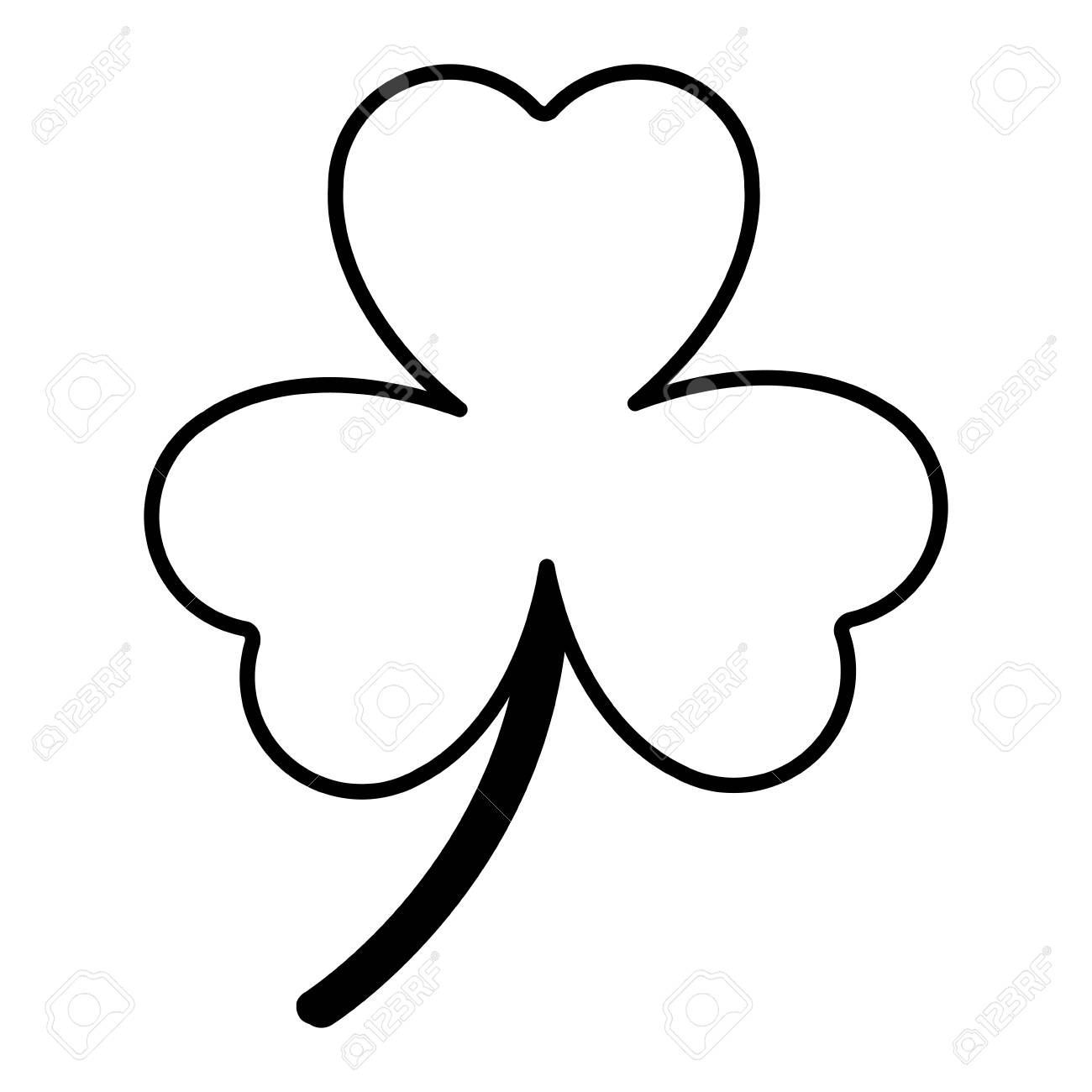 Kleeblatt Symbol Gluck Pflanze Fruhjahr Feier Und Reichtum Thema Isoliertes Design Vektor Illustration Lizenzfrei Nutzbare Vektorgrafiken Clip Arts Illustrationen Image