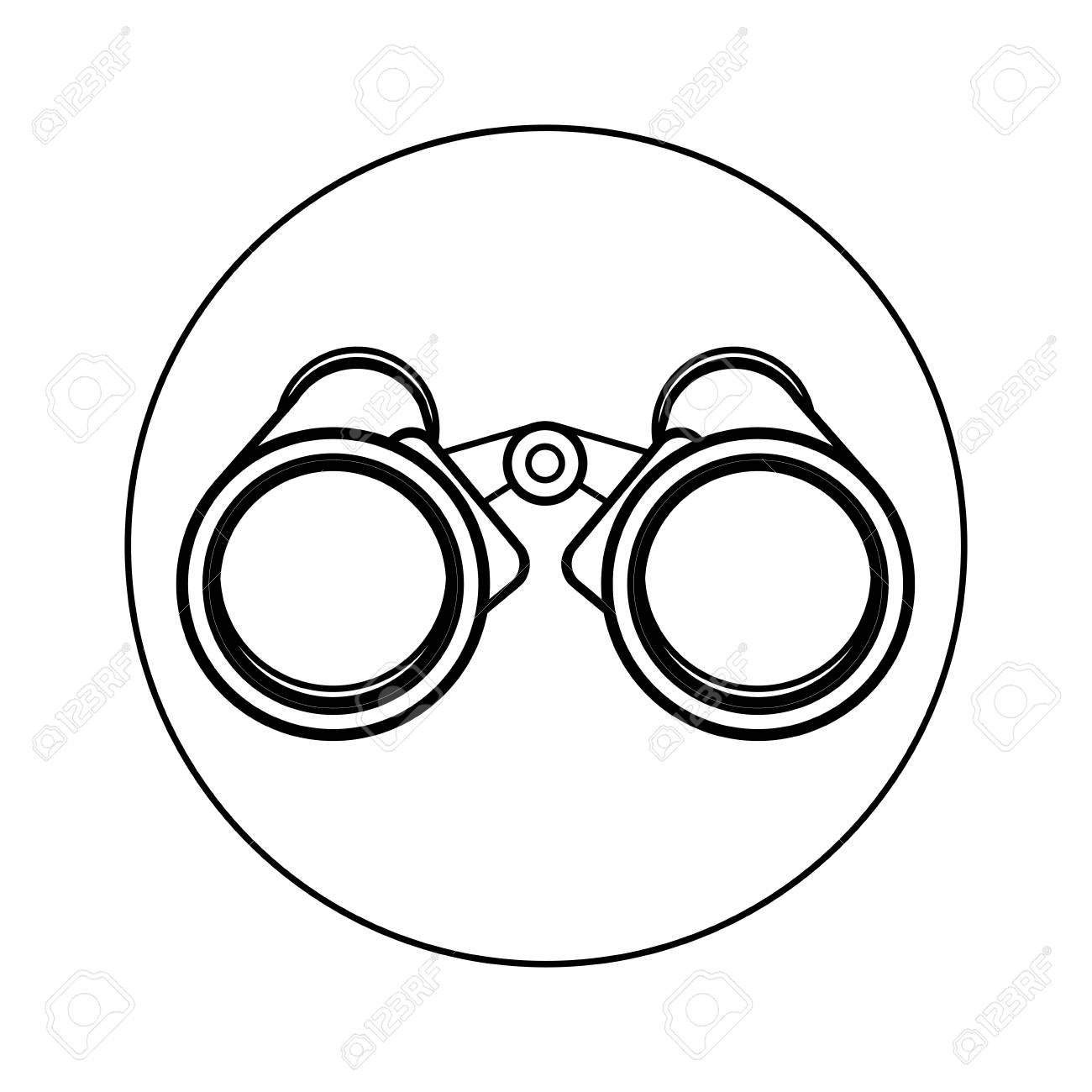 Binocular Object Icon. Vision Vector Equipment And Travel Theme. Isolated  Design. Vector Illustration 免版税剪贴画，向量插图和库存图片. Image 69827507, image size:1300x1300