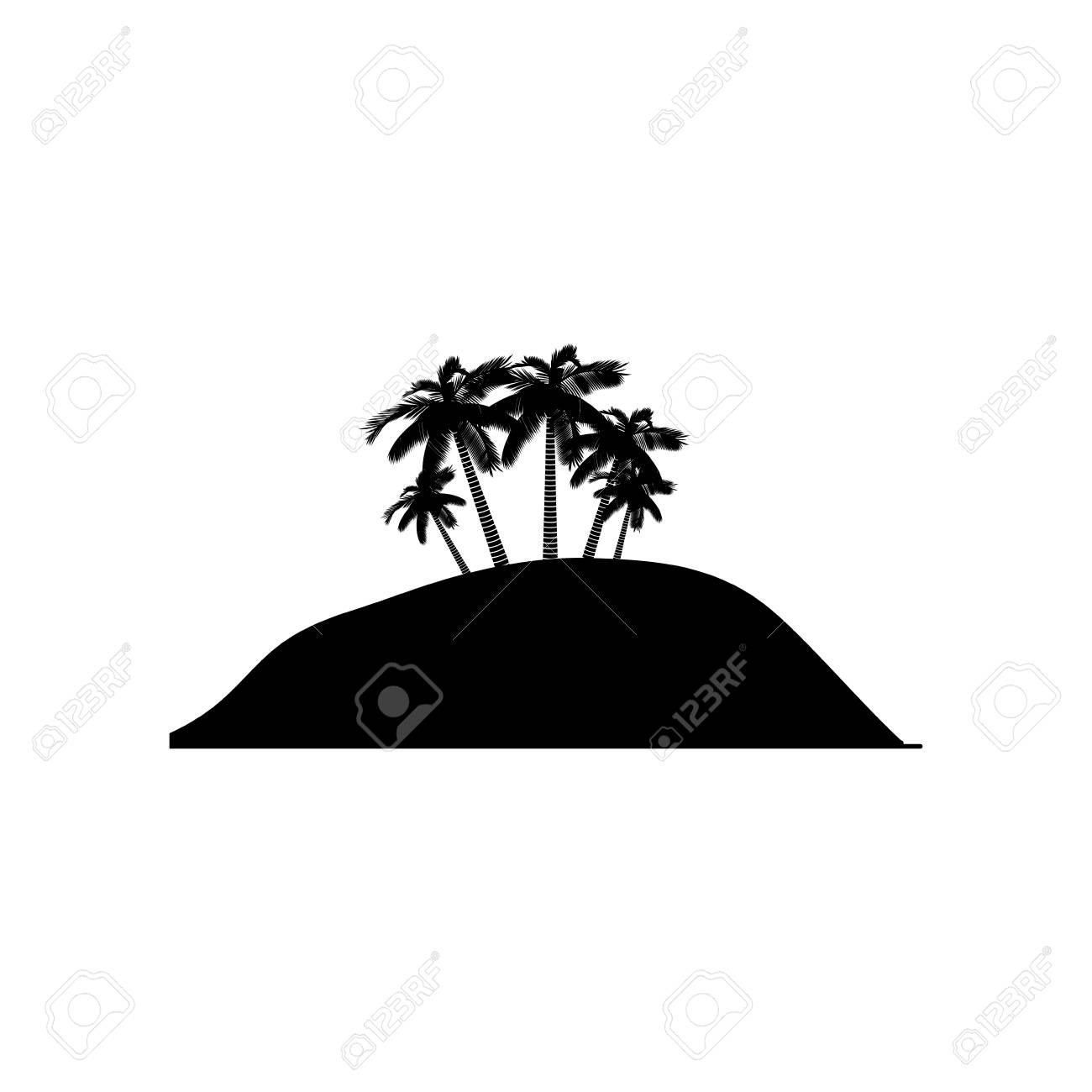 島シルエット シンボル アイコン ベクトル イラスト グラフィック デザイン のイラスト素材 ベクタ Image