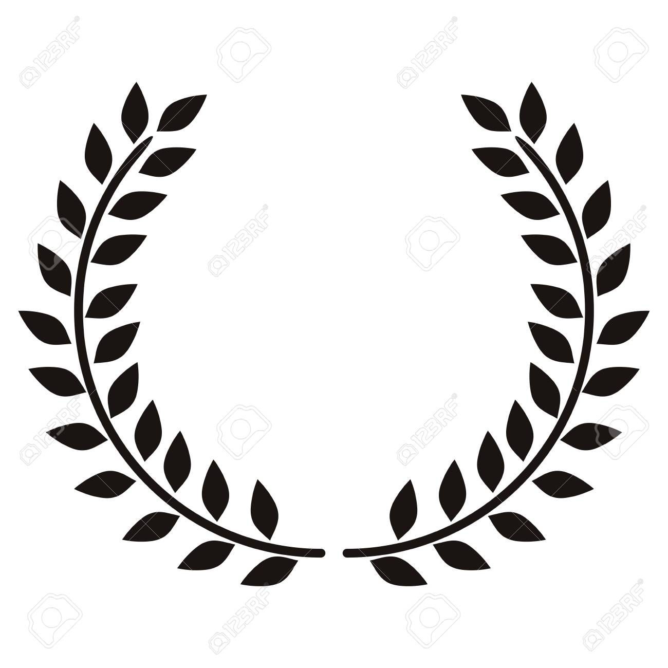 wreath leaves ornament icon vector illustration graphic royalty free