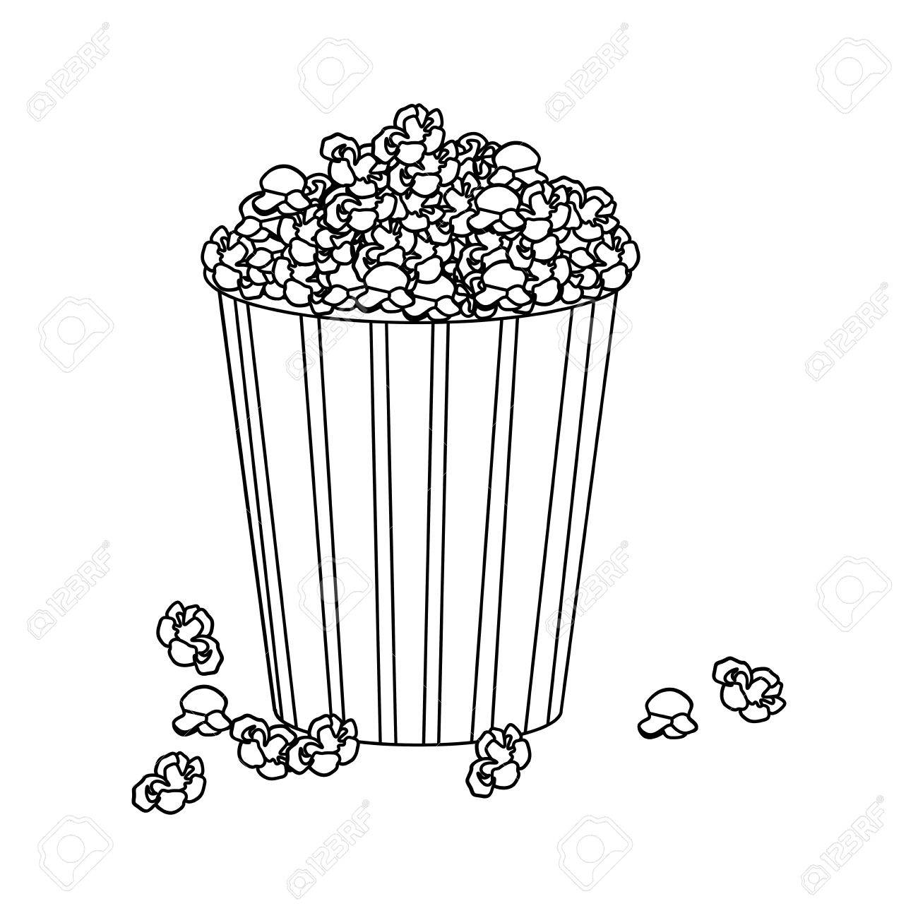 Monochrome Contour With Pop Corn Vector Illustration Royalty Free Cliparts Vectors And Stock Illustration Image Monochrome Contour With Pop Corn Vector Illustration Royalty Free Cliparts Vectors And Stock Illustration Image