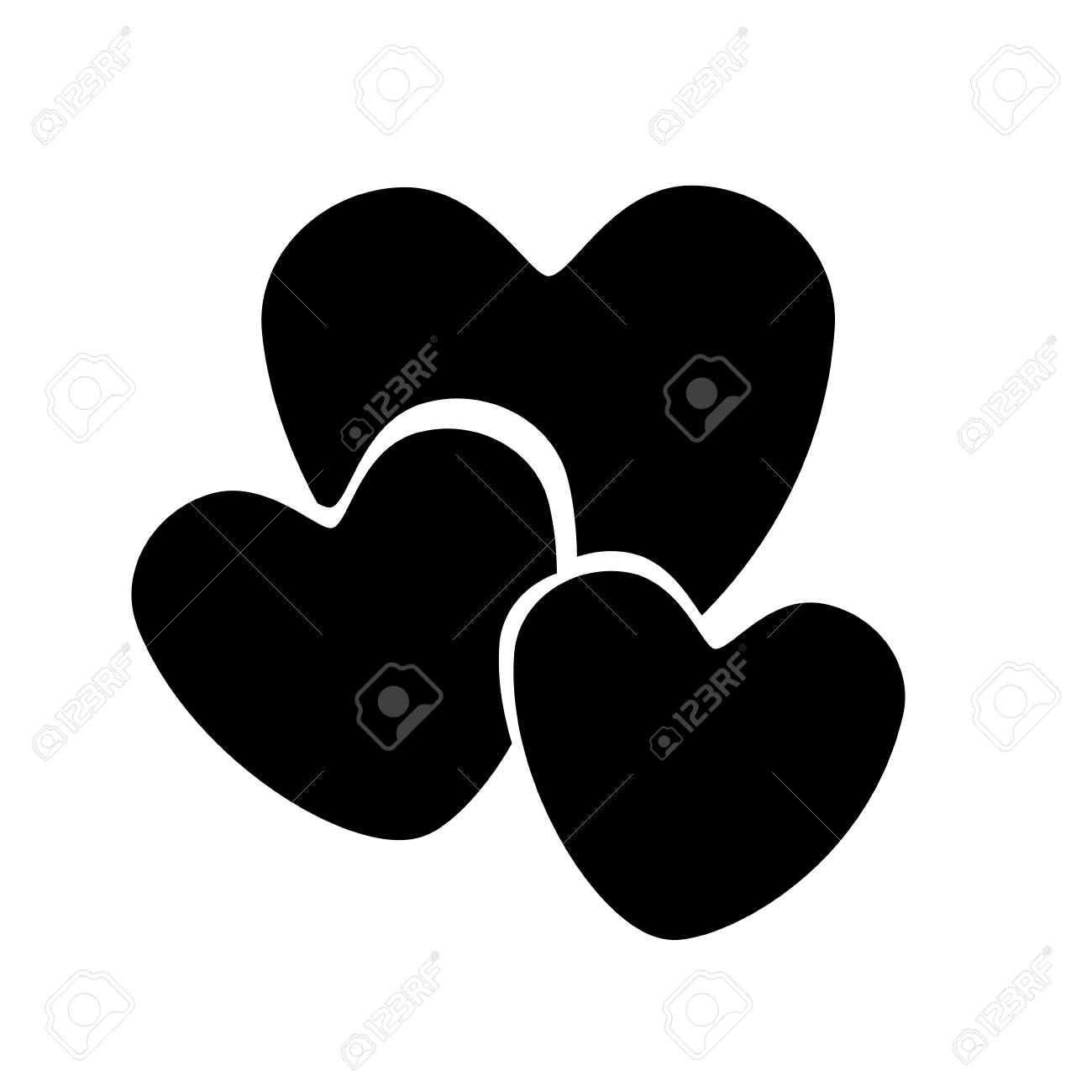 Schwarz Weiss Silhouette Mit Herzen In Verschiedenen Grossen Vektor Illustration Lizenzfrei Nutzbare Vektorgrafiken Clip Arts Illustrationen Image 70701624