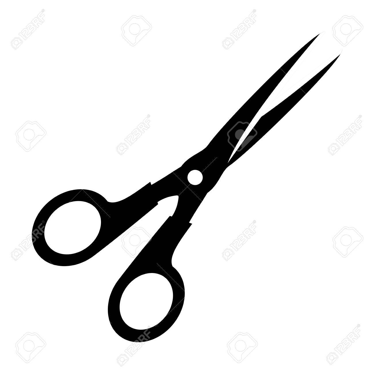 Monochrome Silhouette With Scissor Tool Close Up Vector Illustration  Royalty Free SVG, Cliparts, Vectors, and Stock Illustration. Image 70701770., image size:1300x1300