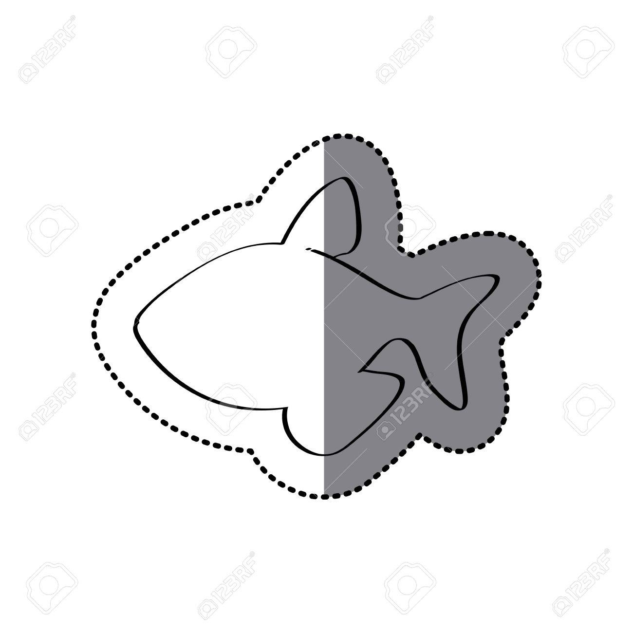 魚の線の輪郭ステッカー シルエット ベクトル イラストのイラスト素材 ベクタ Image 魚の線の輪郭ステッカー シルエット ベクトル イラストのイラスト素材 ベクタ Image
