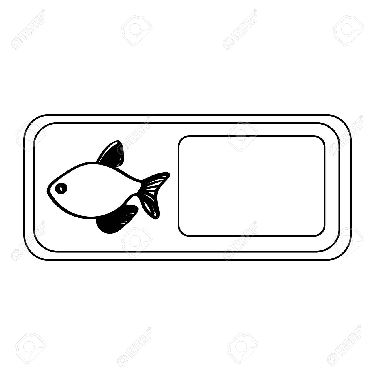 バナーのベクトル図で四角形のシルエットの魚のイラスト素材 ベクタ Image バナーのベクトル図で四角形のシルエットの魚のイラスト素材 ベクタ Image