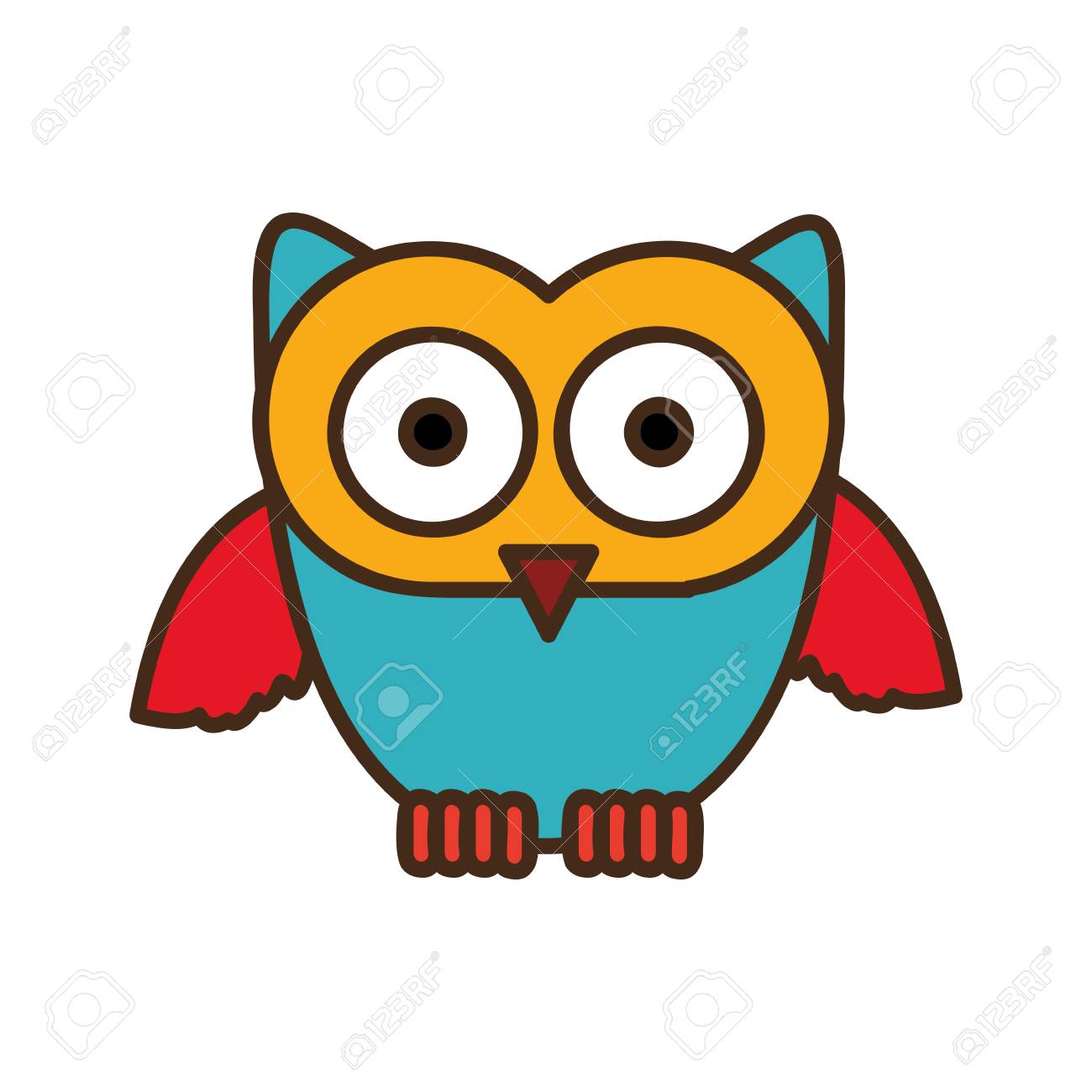 Icone De Chouette Couleur Stylisee Image De Dessin Vectoriel Illustraction Clip Art Libres De Droits Vecteurs Et Illustration Image