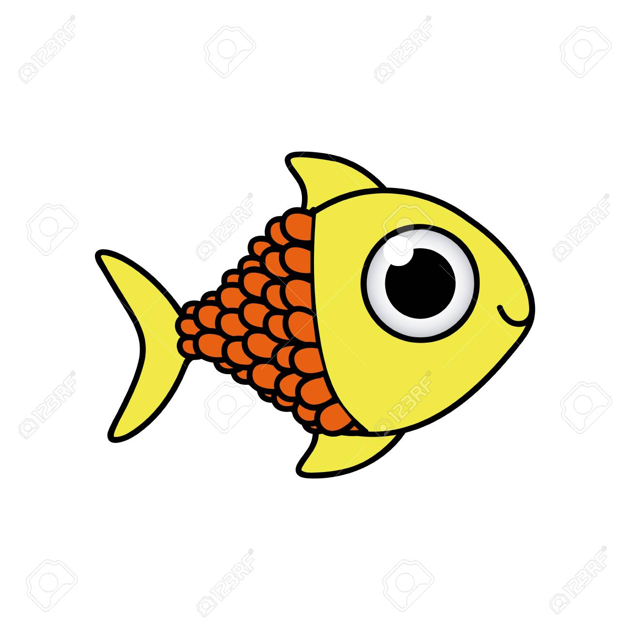 Icono De Dibujos Animados De Escamas De Pescado Feliz, Diseño De  Ilustración Vectorial Ilustraciones Svg, Vectoriales, Clip Art Vectorizado  Libre De Derechos. Image 74437535.