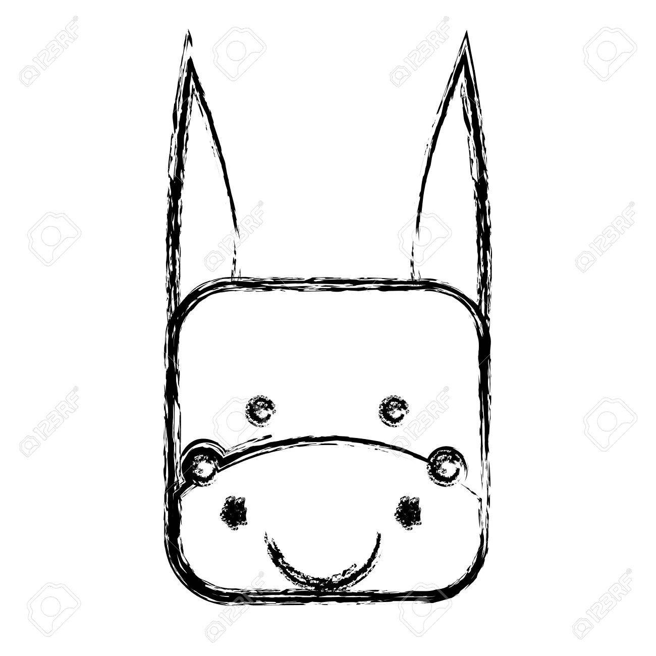 すべての動物の画像 綺麗なロバ イラスト 白黒