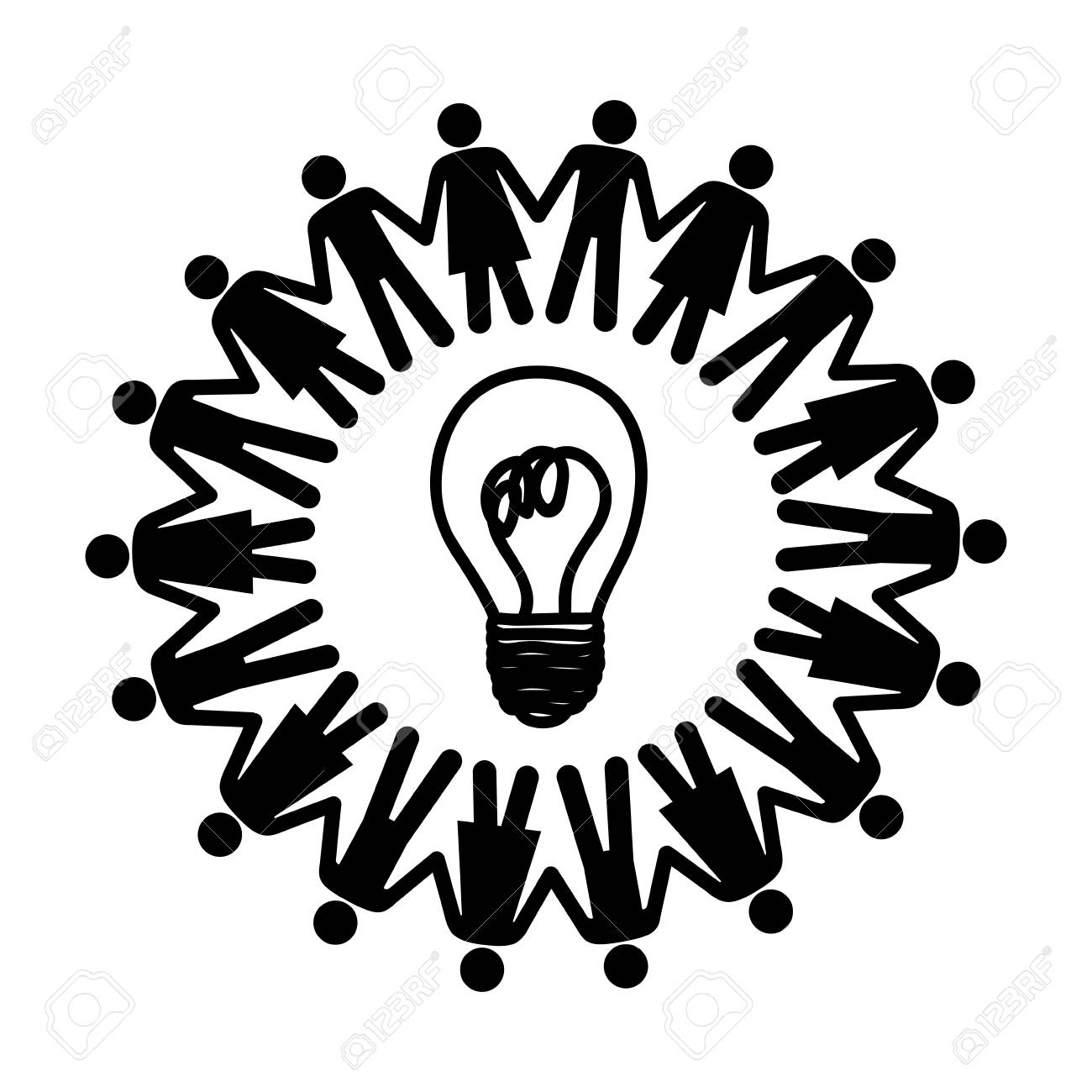 Teamwork Logo Black And White Va Happy