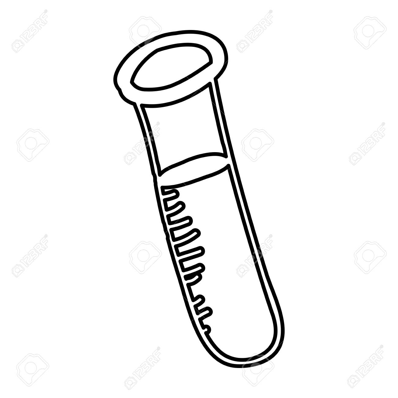 かわいい動物画像 綺麗な試験管 イラスト 白黒