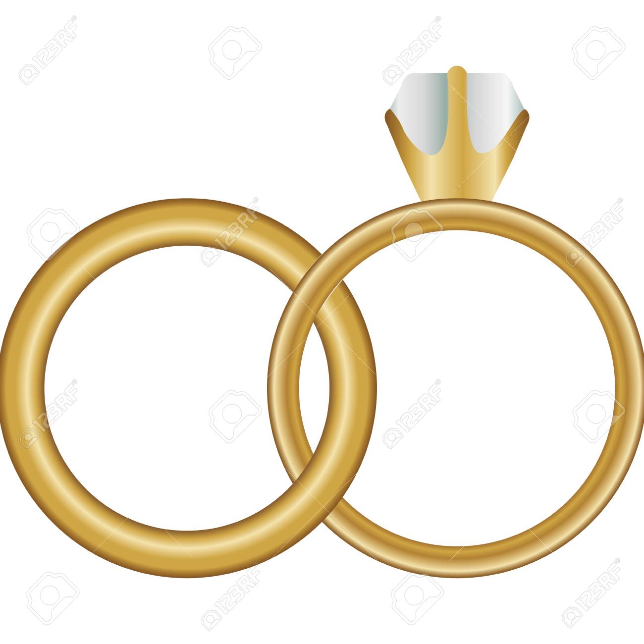 Anillos De Boda Clipart Ilustración De Ilustración De Vector De
