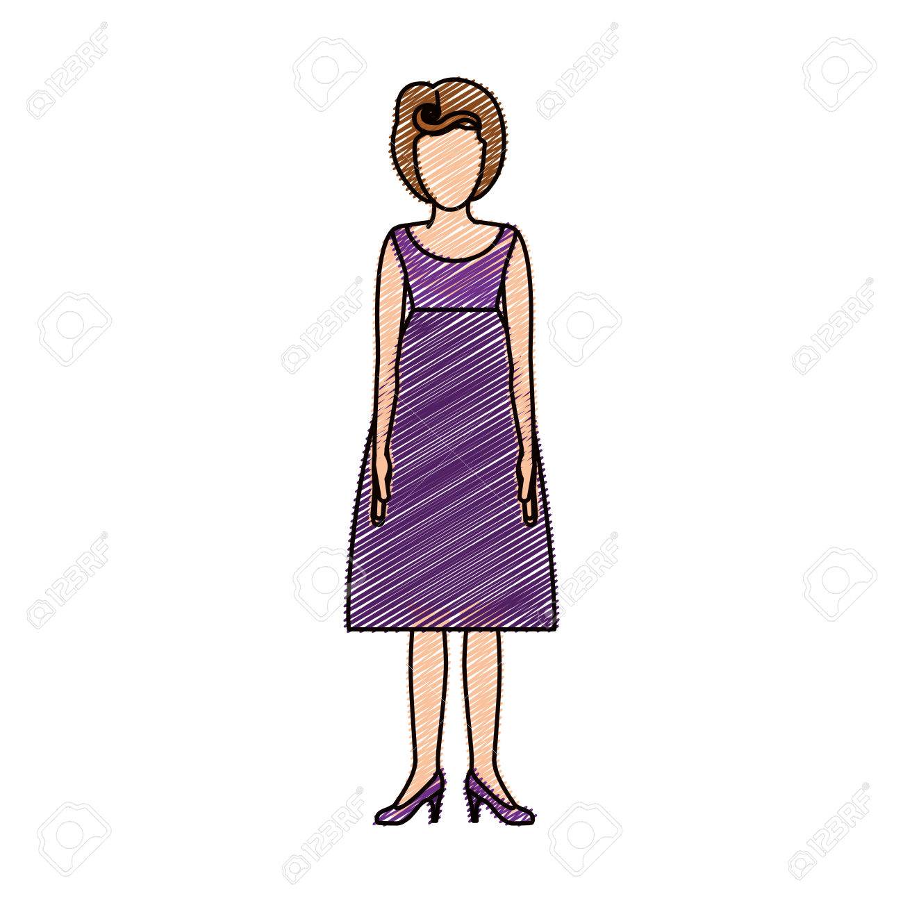 Dibujo A Lápiz De Color De Mujer Con Vestido Púrpura Ilustración De Vector De Estilo Retro Ilustraciones Svg, Vectoriales, Clip Art Vectorizado Libre De Derechos. Image 76195218. Dibujo A Lápiz De Color De Mujer Con Vestido Púrpura Ilustración De Vector De Estilo Retro Ilustraciones Svg, Vectoriales, Clip Art Vectorizado Libre De Derechos. Image 76195218.