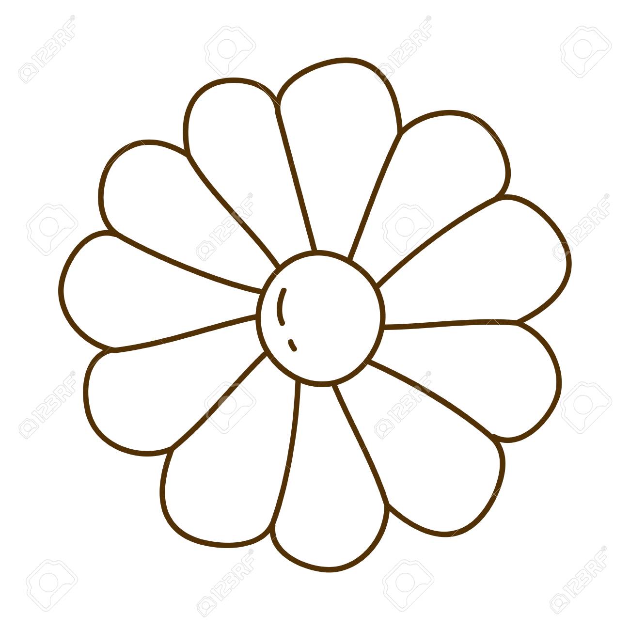 クローズ アップ ベクトル図にデイジーの花と茶色のシルエットのイラスト素材 ベクタ Image クローズ アップ ベクトル図にデイジーの花と茶色のシルエットのイラスト素材 ベクタ Image