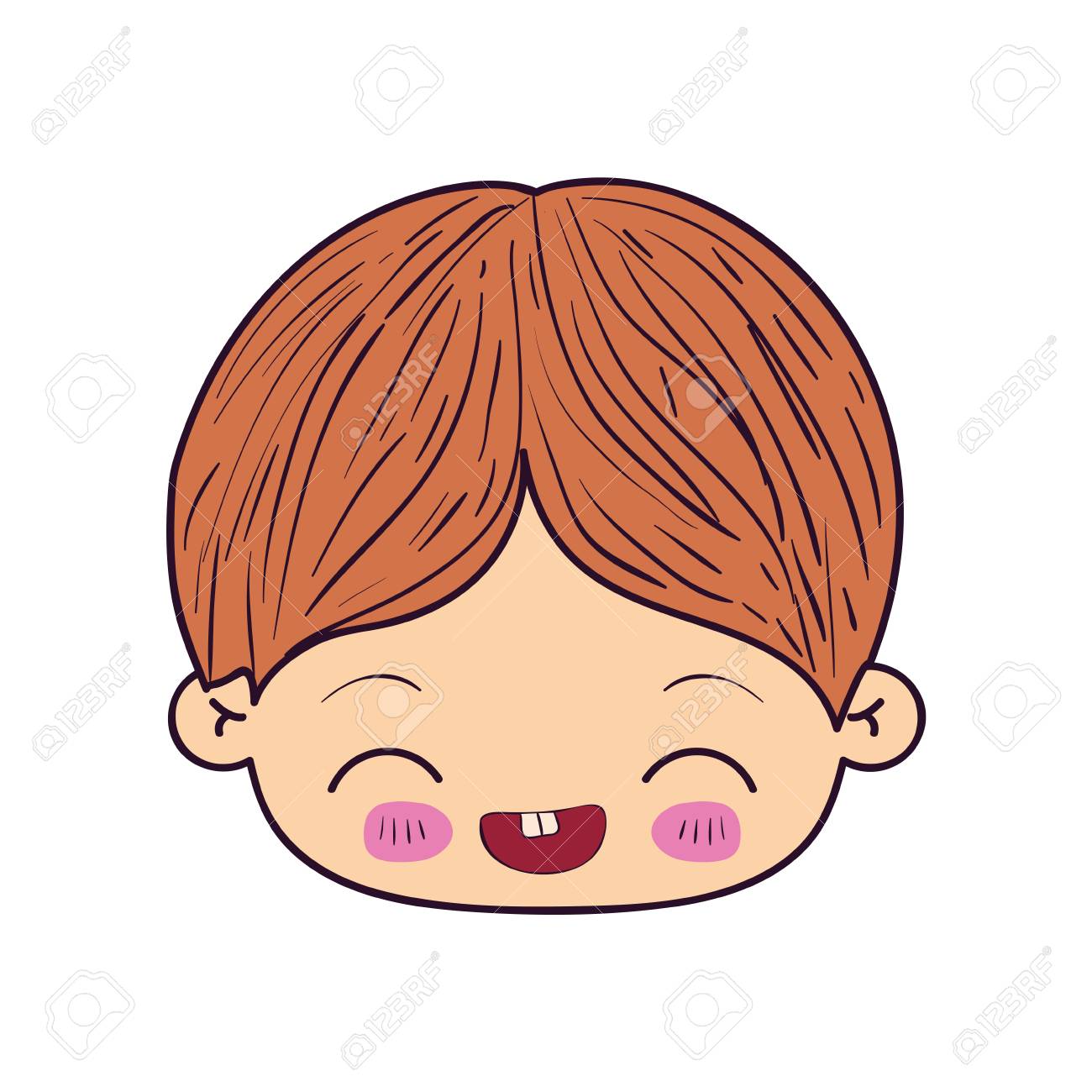 カラフルな似顔絵かわいいベクトル図を笑っている表情で小さな男の子に直面します のイラスト素材 ベクタ Image カラフルな似顔絵かわいいベクトル図を笑っている表情で小さな男の子に直面します のイラスト素材 ベクタ Image