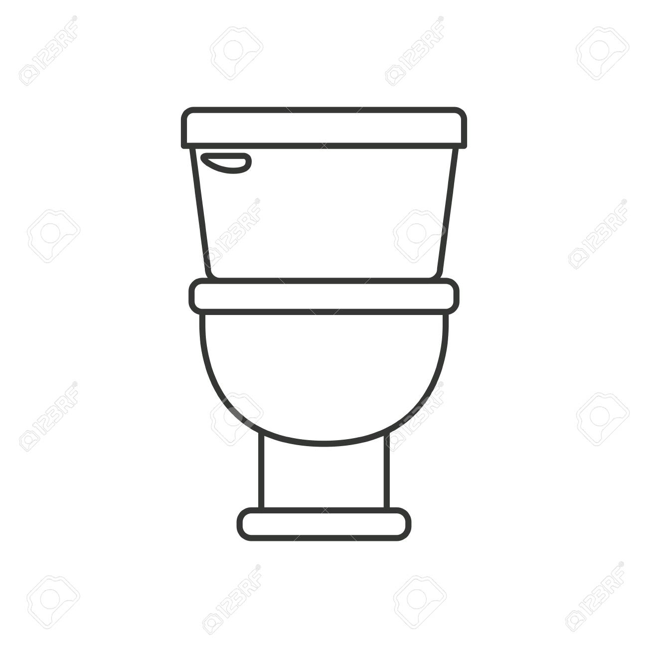 Monochrome Silhouette With Toilet Icon In Front View Vector Illustration  Royalty Free SVG, Cliparts, Vectors, and Stock Illustration. Image 80117624., image size:1300x1300