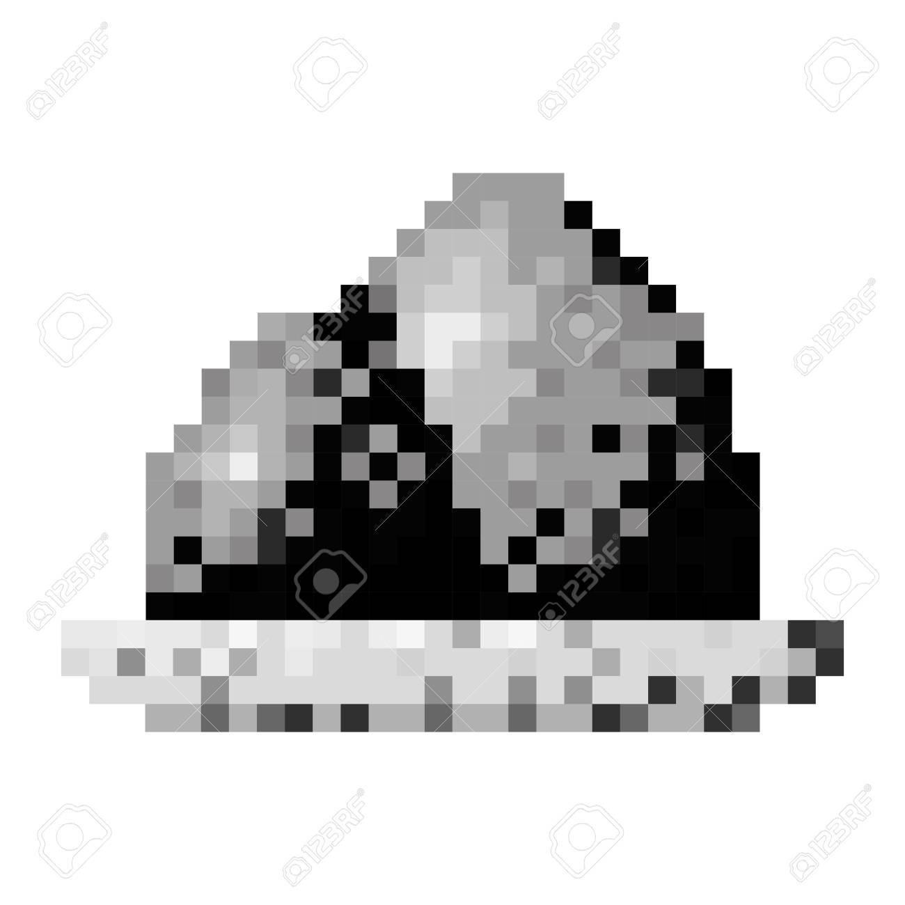 白黒ピクセルの山や川の風景ベクトル イラストのイラスト素材 ベクタ Image 白黒ピクセルの山や川の風景ベクトル イラストのイラスト素材 ベクタ Image