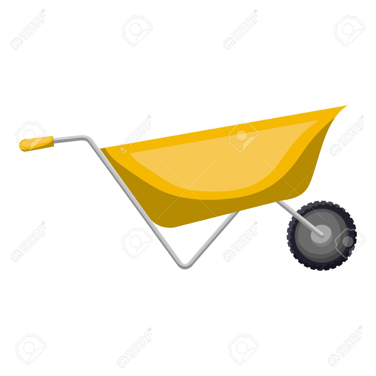 手押し車フラットアイコンカラフルなシルエット半影ベクトルイラストのイラスト素材 ベクタ Image