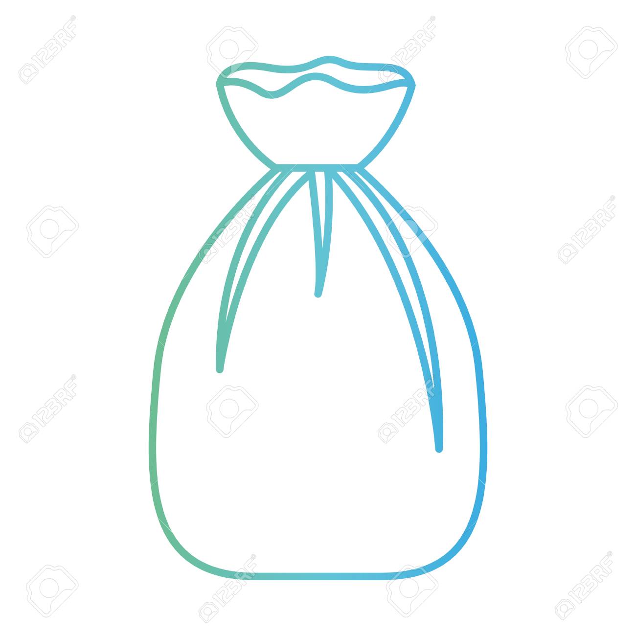 ゴミ袋が劣化緑 色輪郭ベクトル図の青で結ばれるのイラスト素材 ベクタ Image 5407