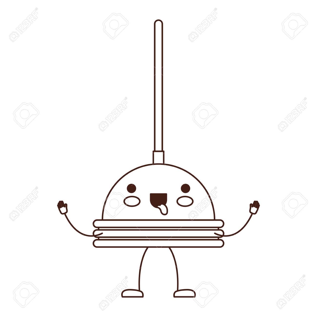 トイレ ポンプ漫画のキャラクター のイラスト素材 ベクタ Image 8675