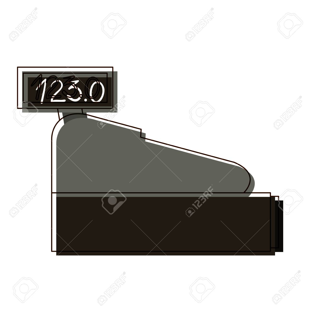 水彩画シルエットベクトルイラストのレジアイコンのイラスト素材 ベクタ Image