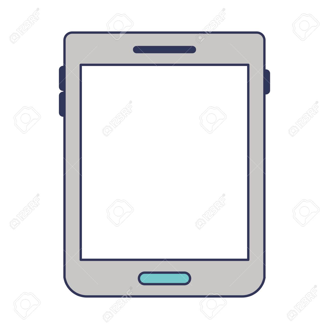 カラフルなシルエットベクトルイラストでタブレットデバイスのアイコン のイラスト素材 ベクタ Image