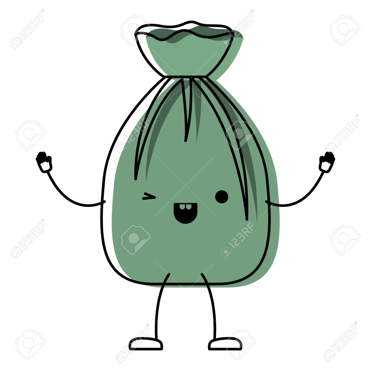 カラフルな水彩シルエットベクトルイラストで結ばれた可愛い漫画のゴミ袋 のイラスト素材 ベクタ Image カラフルな水彩シルエットベクトルイラストで結ばれた可愛い漫画のゴミ袋 のイラスト素材 ベクタ Image