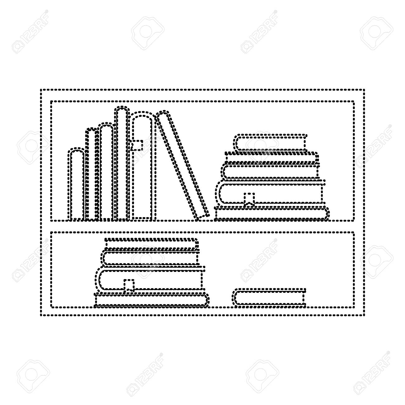 本棚文献隔離アイコンベクトルイラストデザインのイラスト素材 ベクタ Image