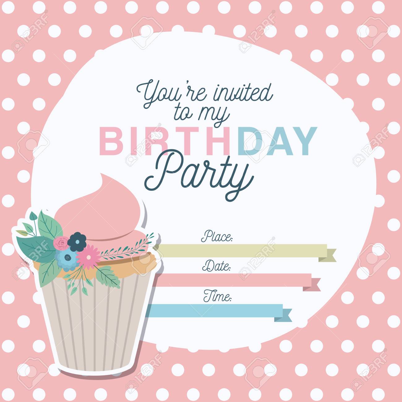 Cupcake Birthday Chart Template