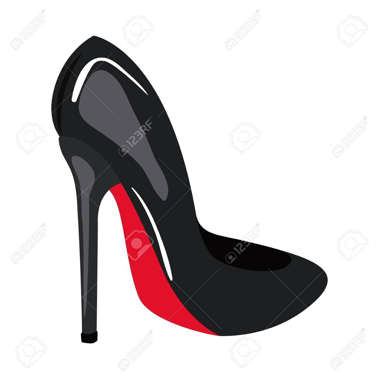 silhouette red bottom heels clipart