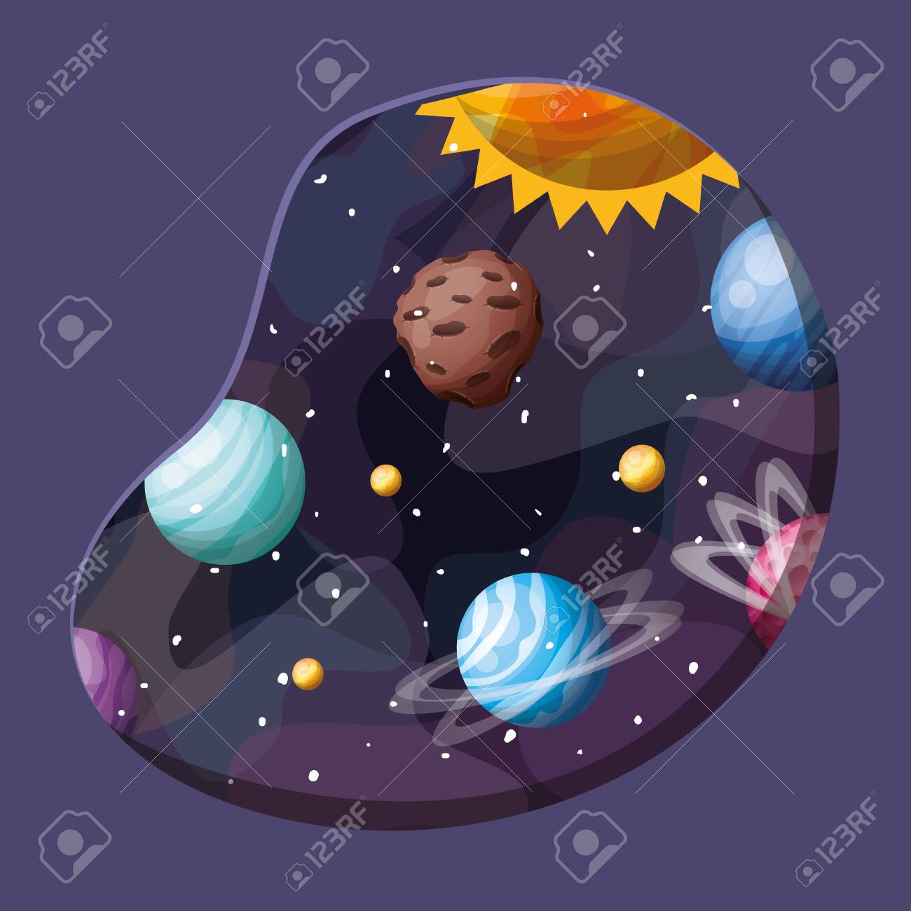 Solar System Galaxy Sun System Solar Scheme Planets Space