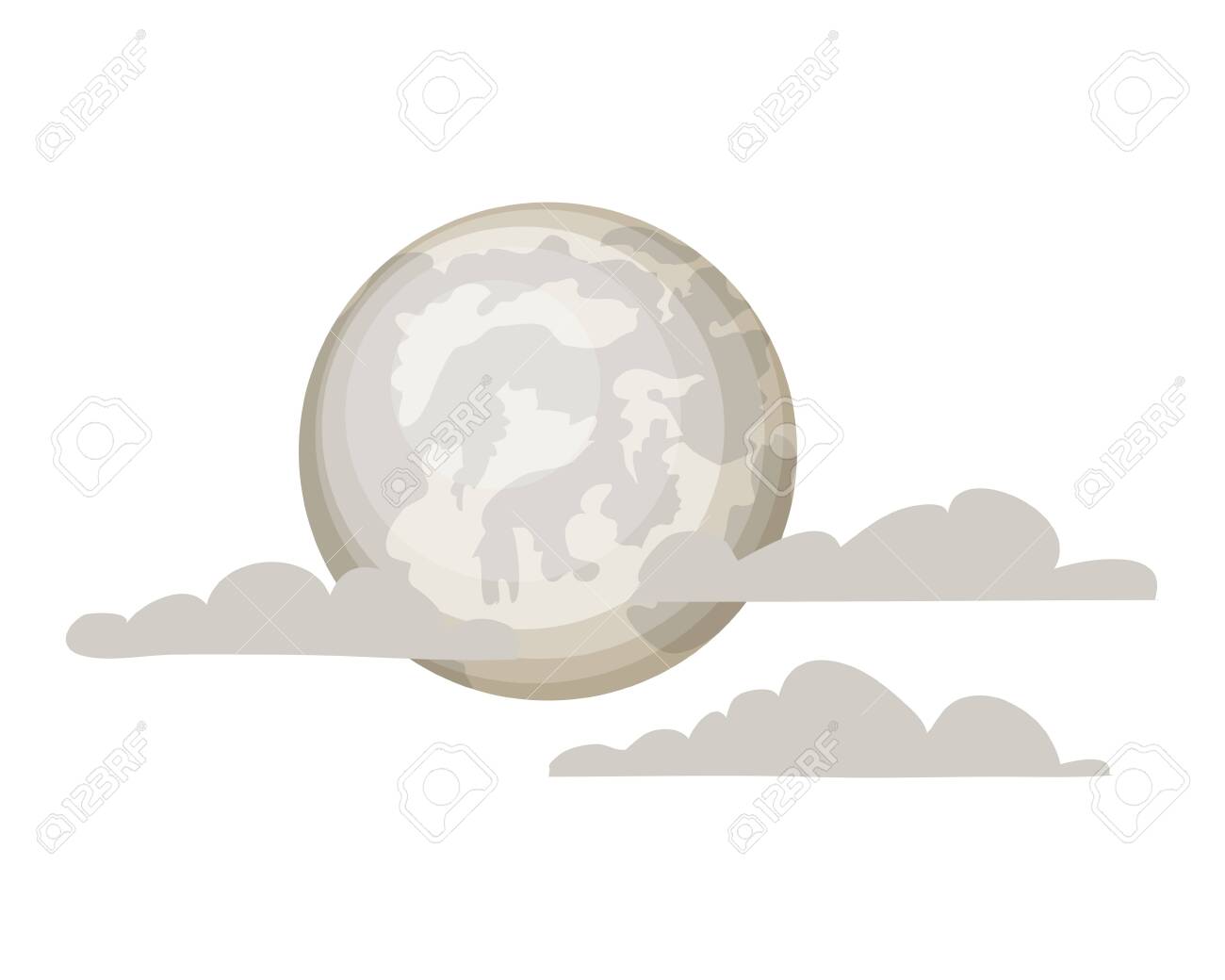 Full Moon With Clouds On White Background Vector Illustration Design  Royalty Free SVG, Cliparts, Vectors, and Stock Illustration. Image  132994565., image size:1300x1040