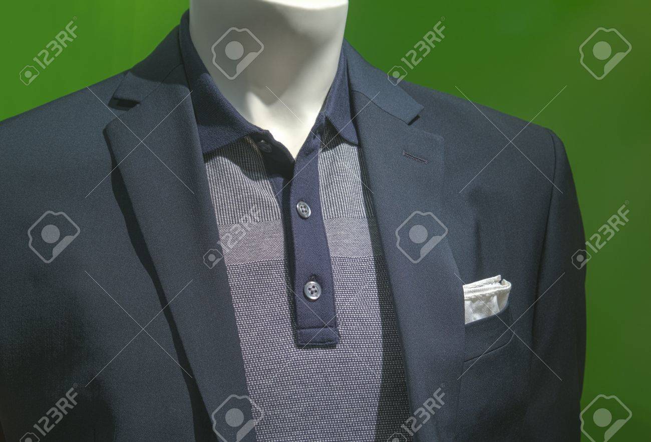 suit jacket with polo shirt
