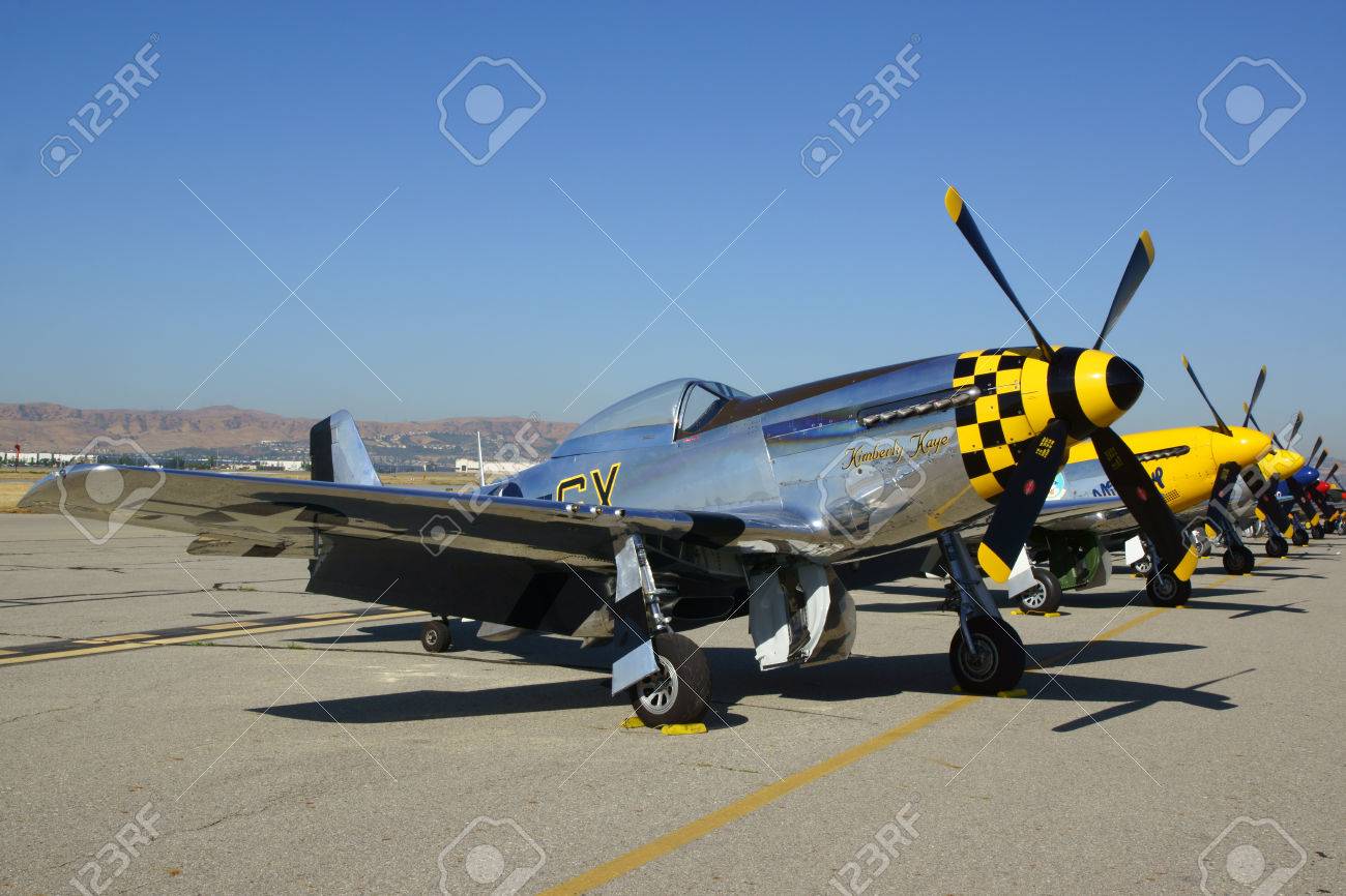 P51 Mustang Airplanes Lineup At 15 Air Show Stock Photo Picture And Royalty Free Image Image