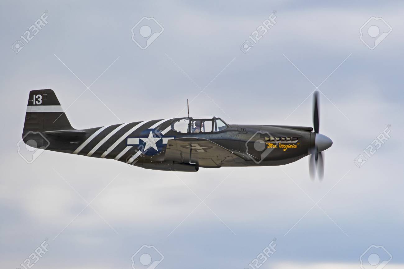 Airplane P 51 Mustang Wwii Fighter Flying Stock Photo Picture And Royalty Free Image Image