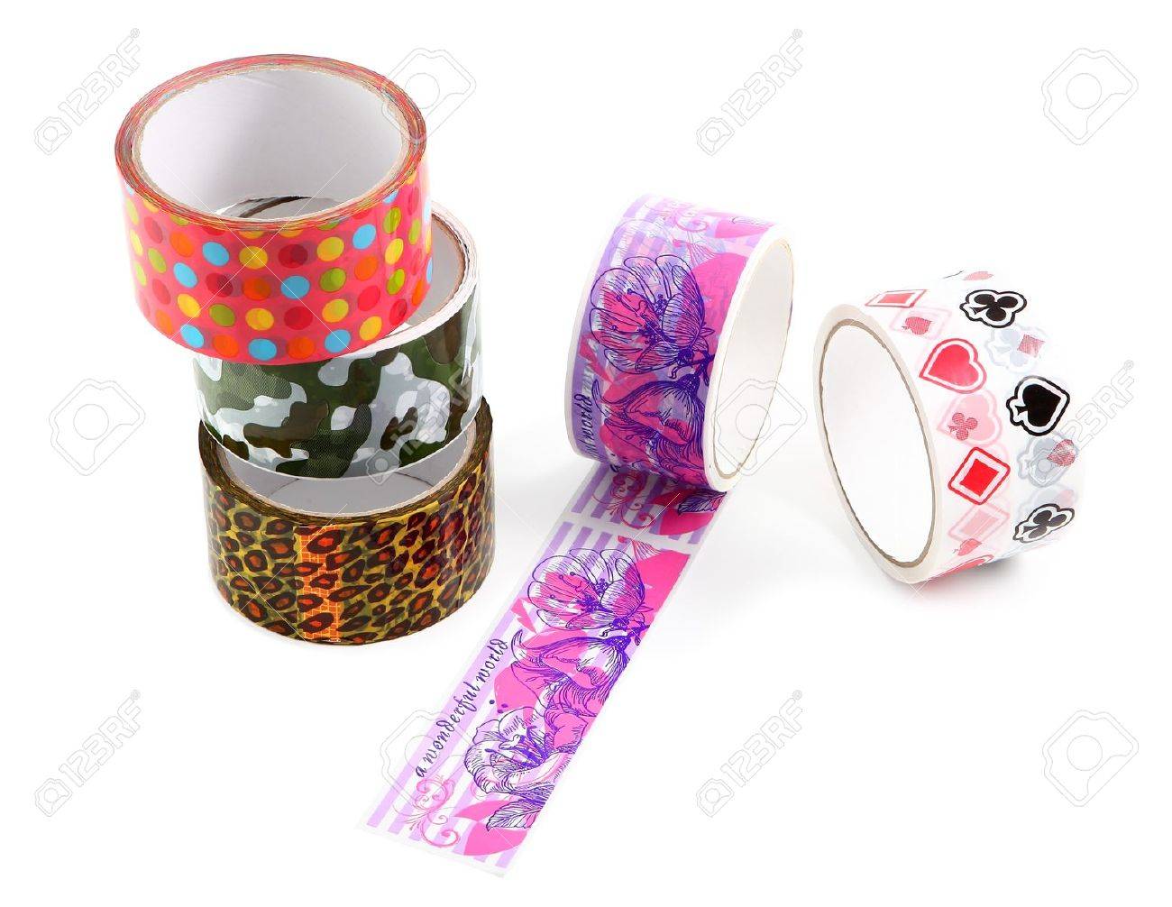 Set Of Several Rolls Of Colored Packing Tape With Colorful Decorative Stock Photo Picture And Royalty Free Image Image 20231087