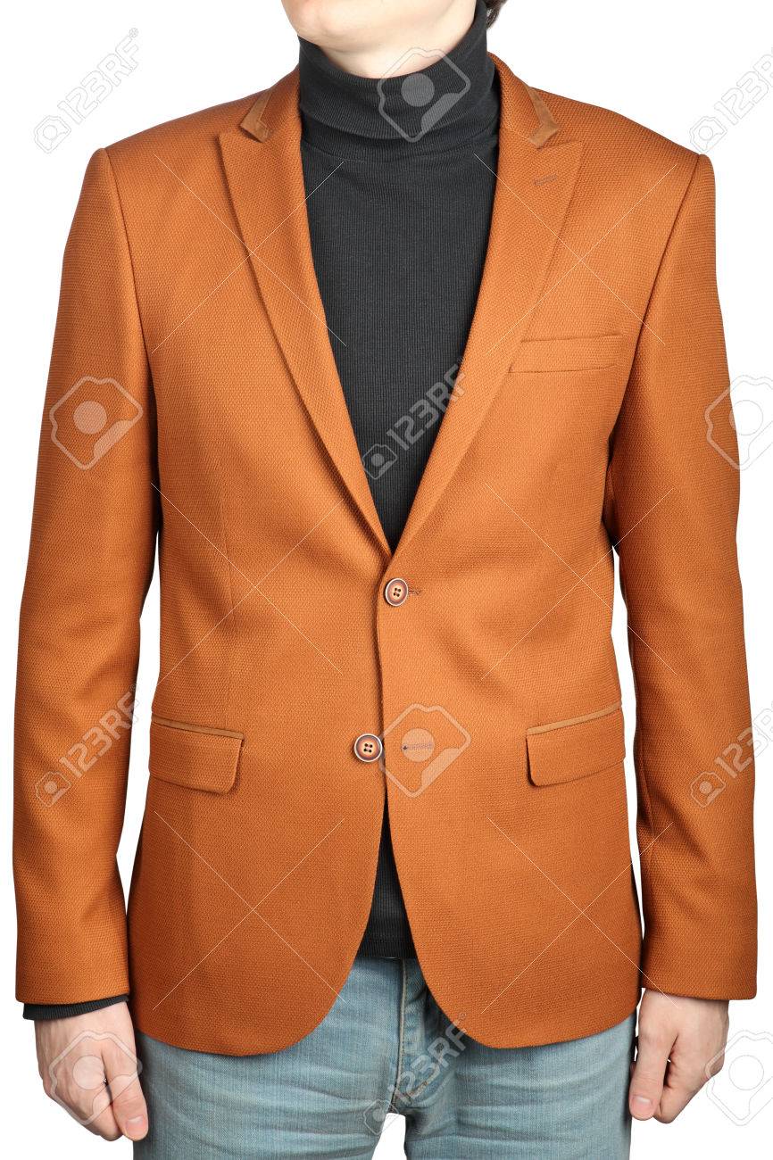 orange blazer mens