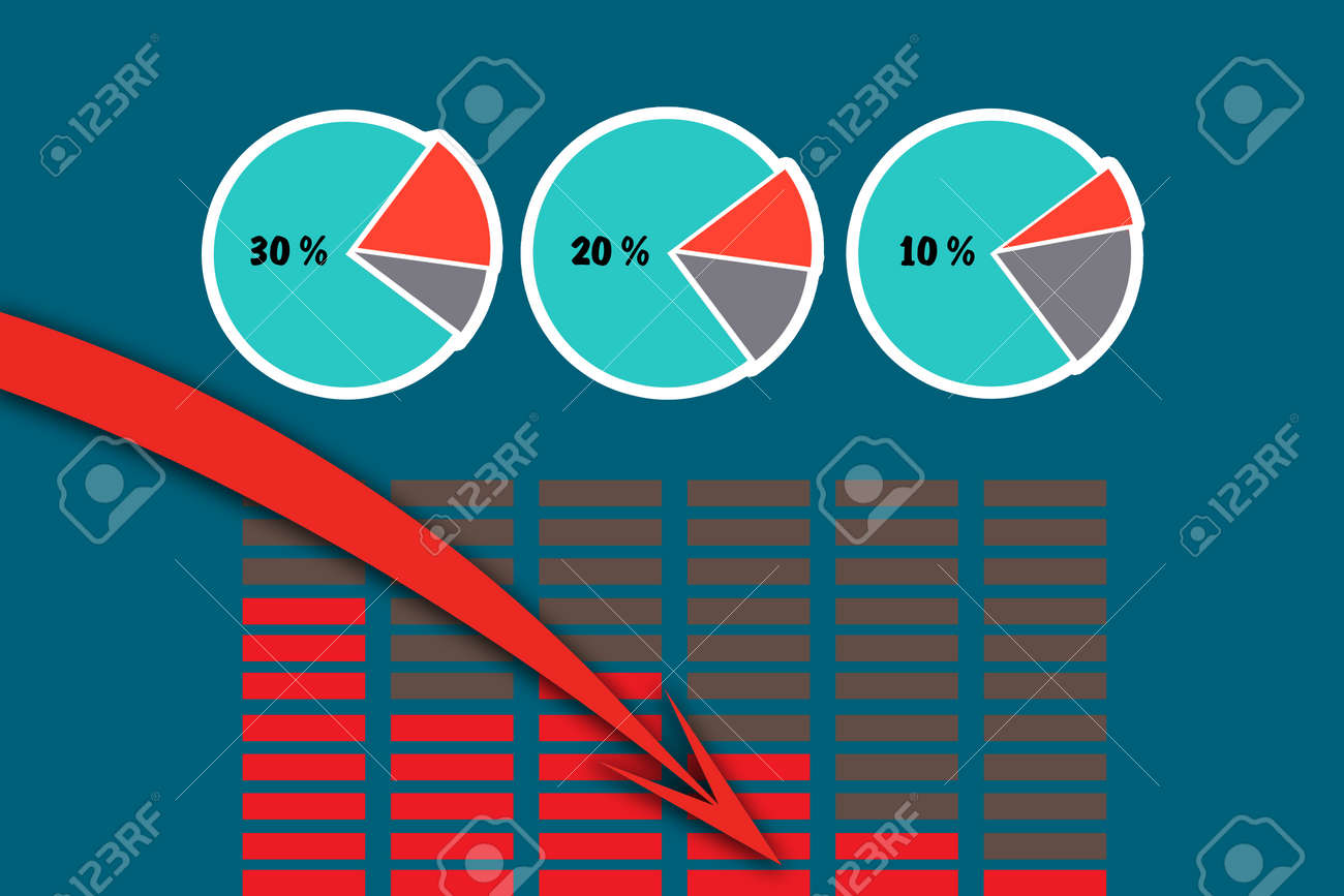 주식 포트폴리오 다각화 거래자 또는 투자자를 위한 투자 포트폴리오 인포그래픽의 다각화 어두운 배경 개념 위험 공유에 대한 투자 그래프  하락 로열티 무료 사진, 그림, 이미지 그리고 스톡포토그래피. Image 168504643