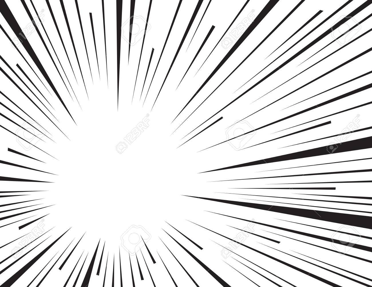 Comic And Manga Books Speed Lines Background. Superhero Action, Explosion  Background. Black And White Vector Illustration Royalty Free SVG, Cliparts,  Vectors, And Stock Illustration. Image 78085855.