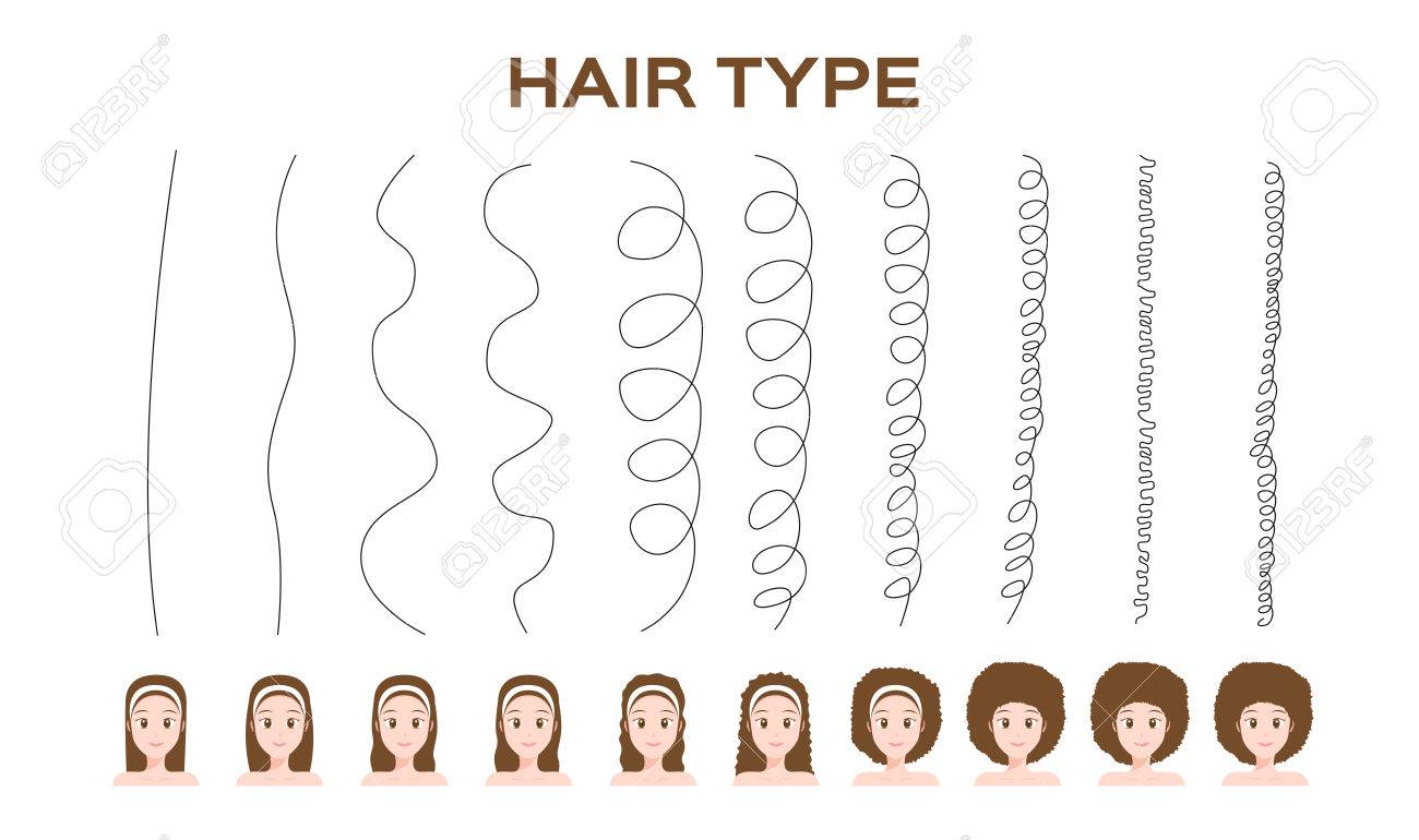 Set Of Different Hair Type Icon Royalty Free Cliparts Vectors