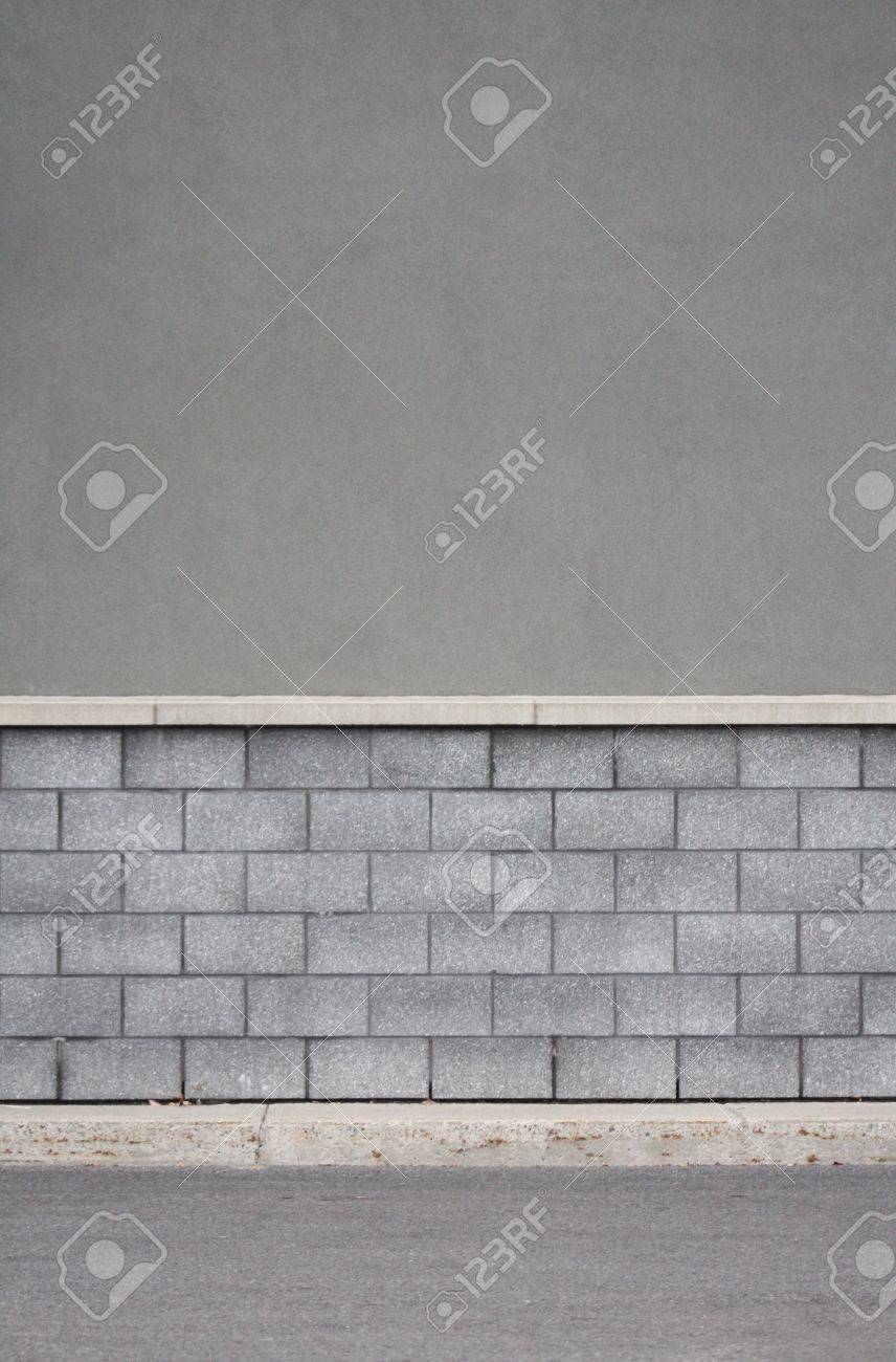 La Elevacion De Un Exterior De Ladrillo Gris Pared Fotos Retratos