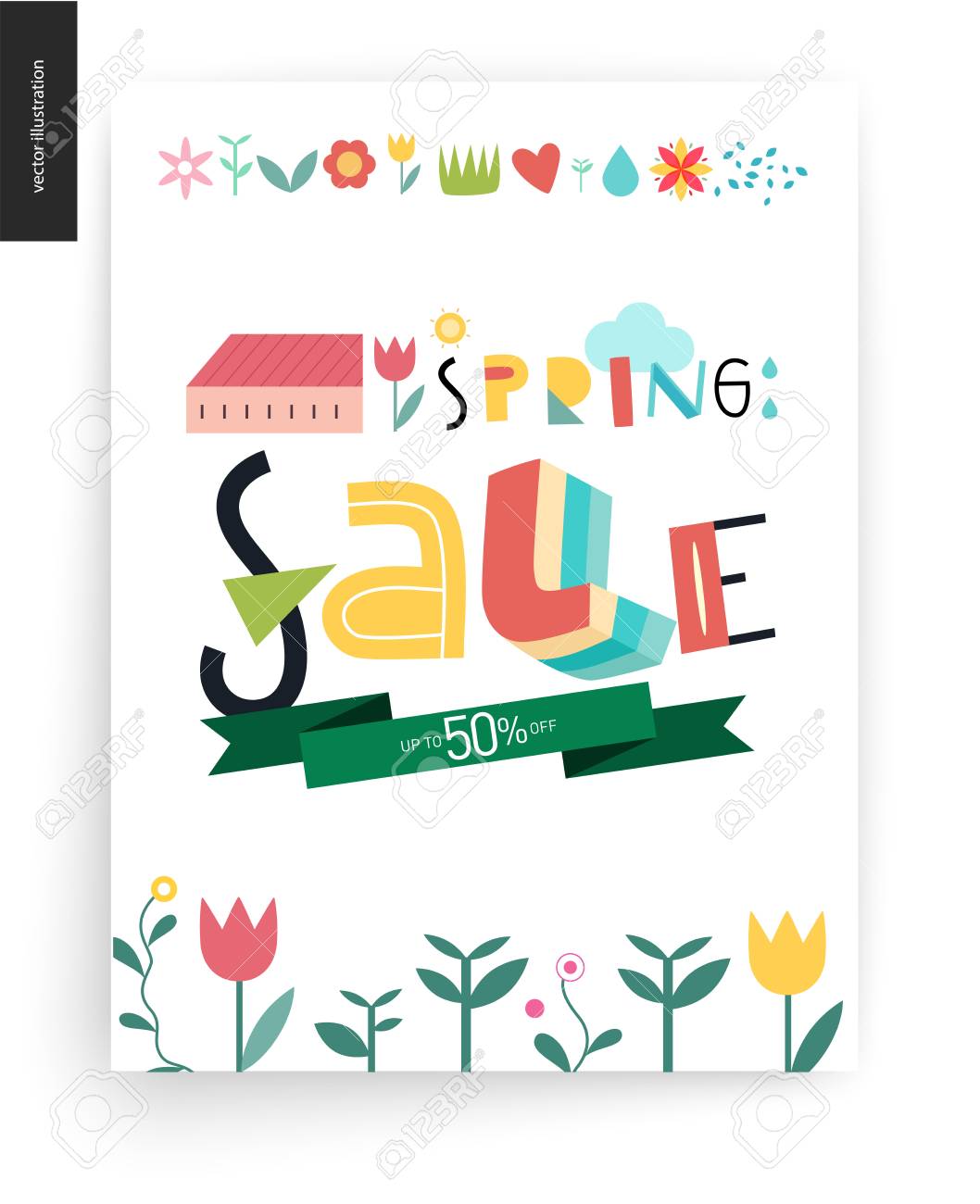 spring sale poster a