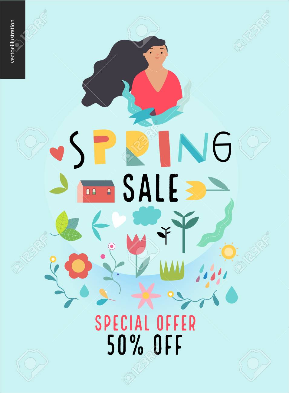 spring sale poster a