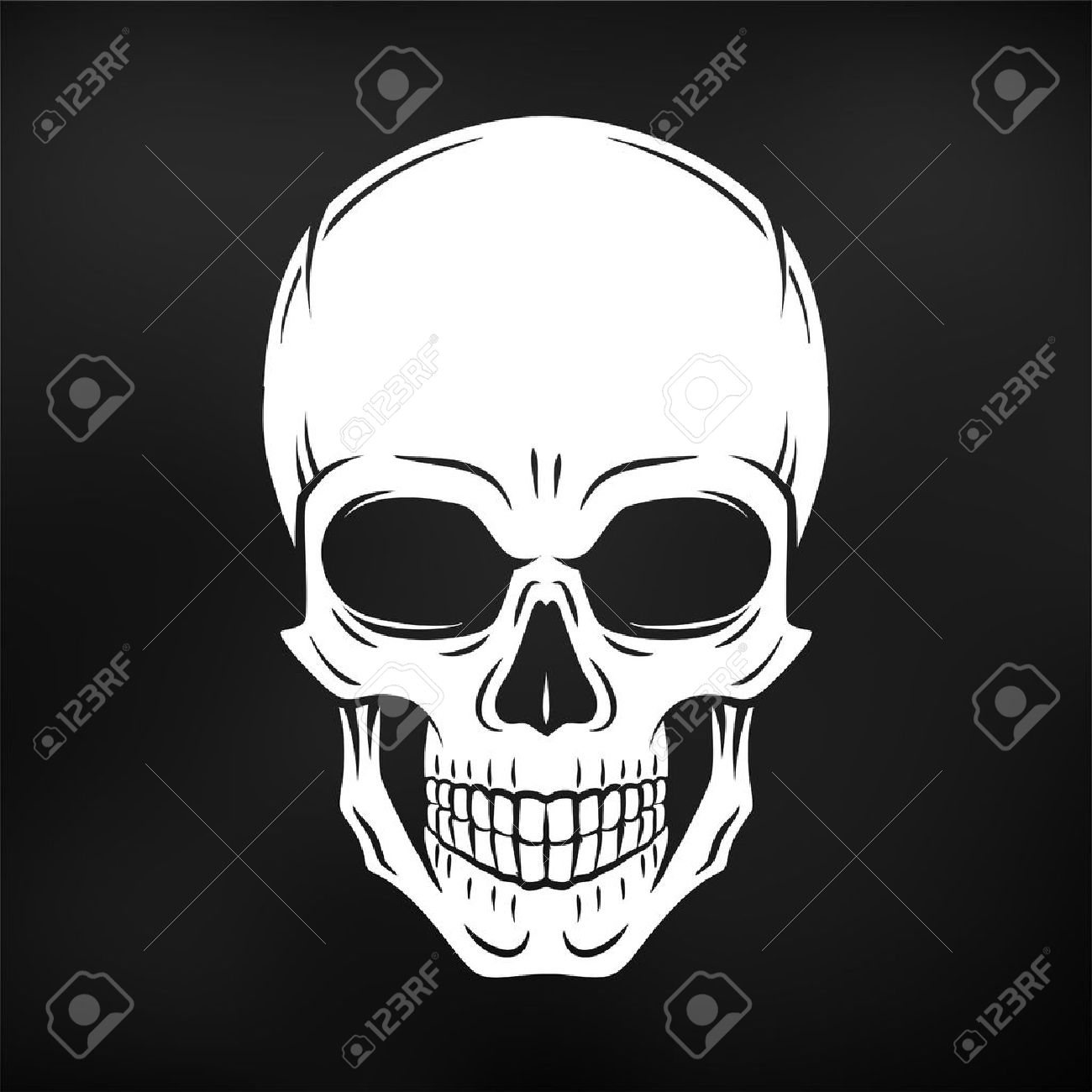 人間の邪悪な頭骨のベクトル ジョリー Roger のロゴのテンプレート 死 T シャツ デザイン 海賊の記章のコンセプトです アイコン イラストを毒 します のイラスト素材 ベクタ Image