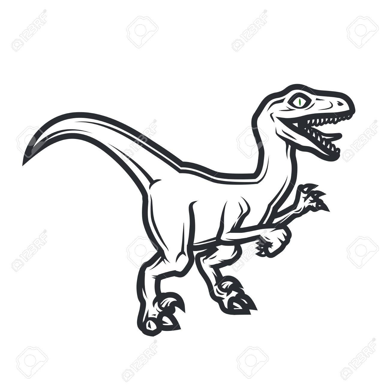 prehistorical dino logo concept
