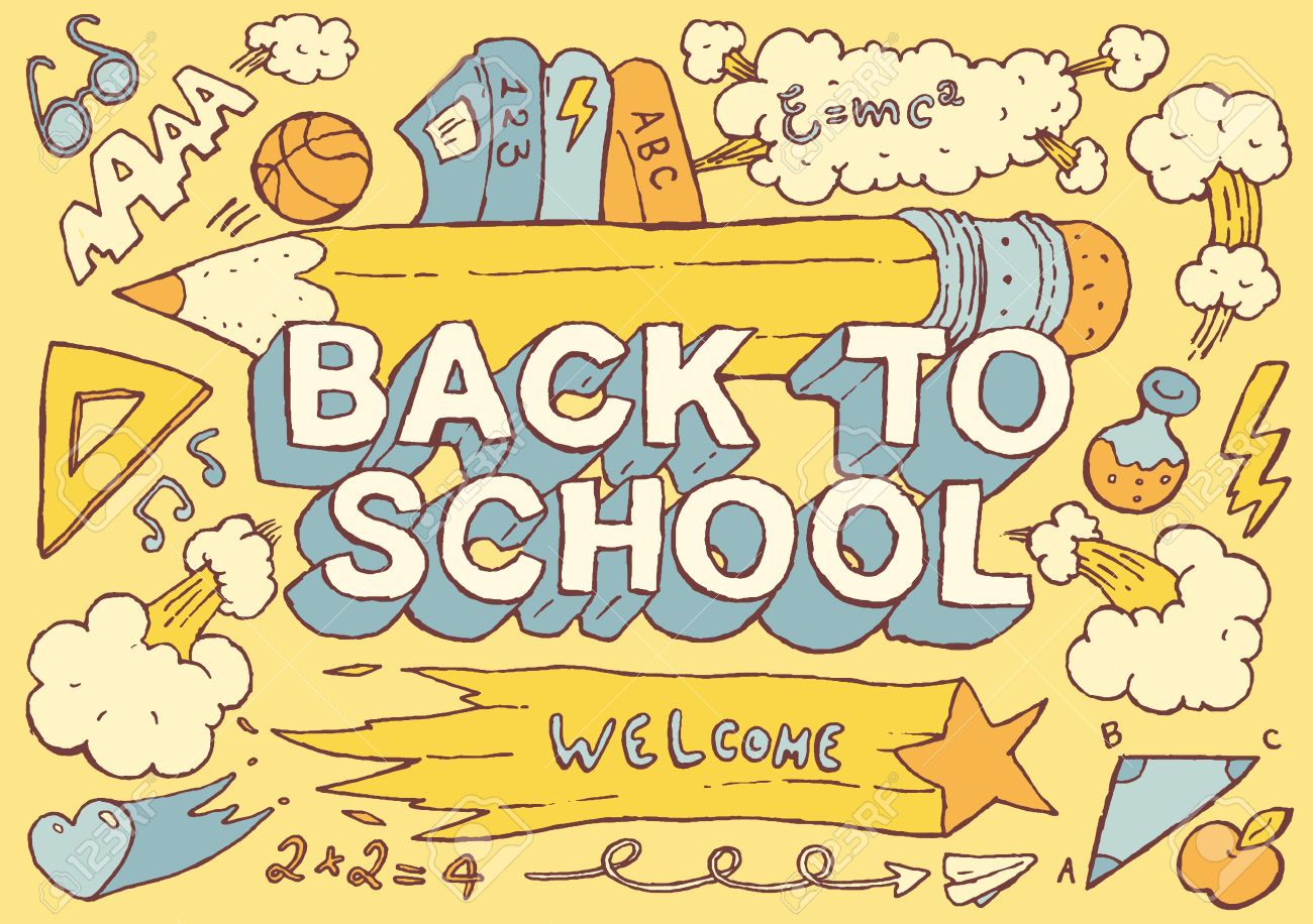 back to school background design template big set of school theme school background design