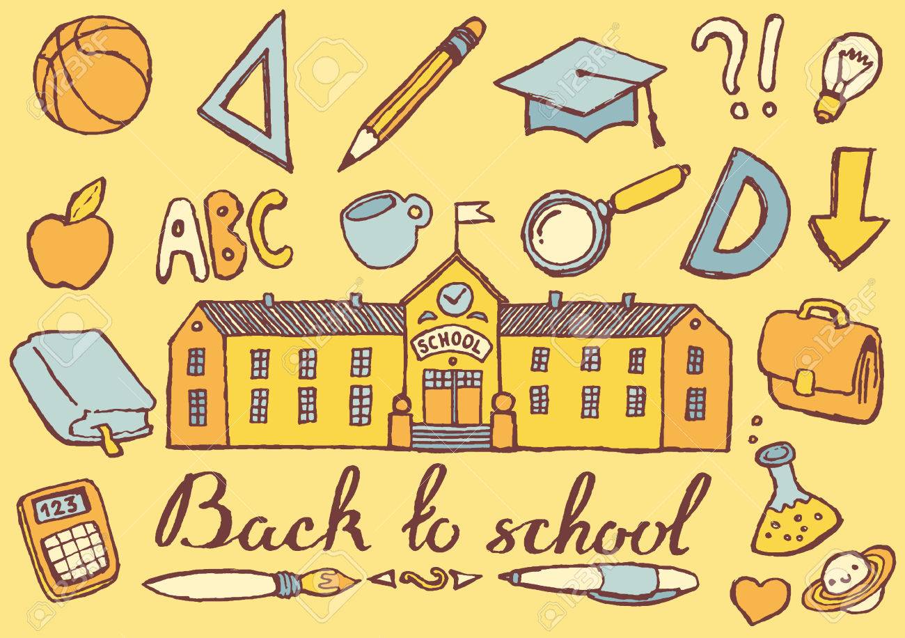 back to school background design template big set of school theme school background design