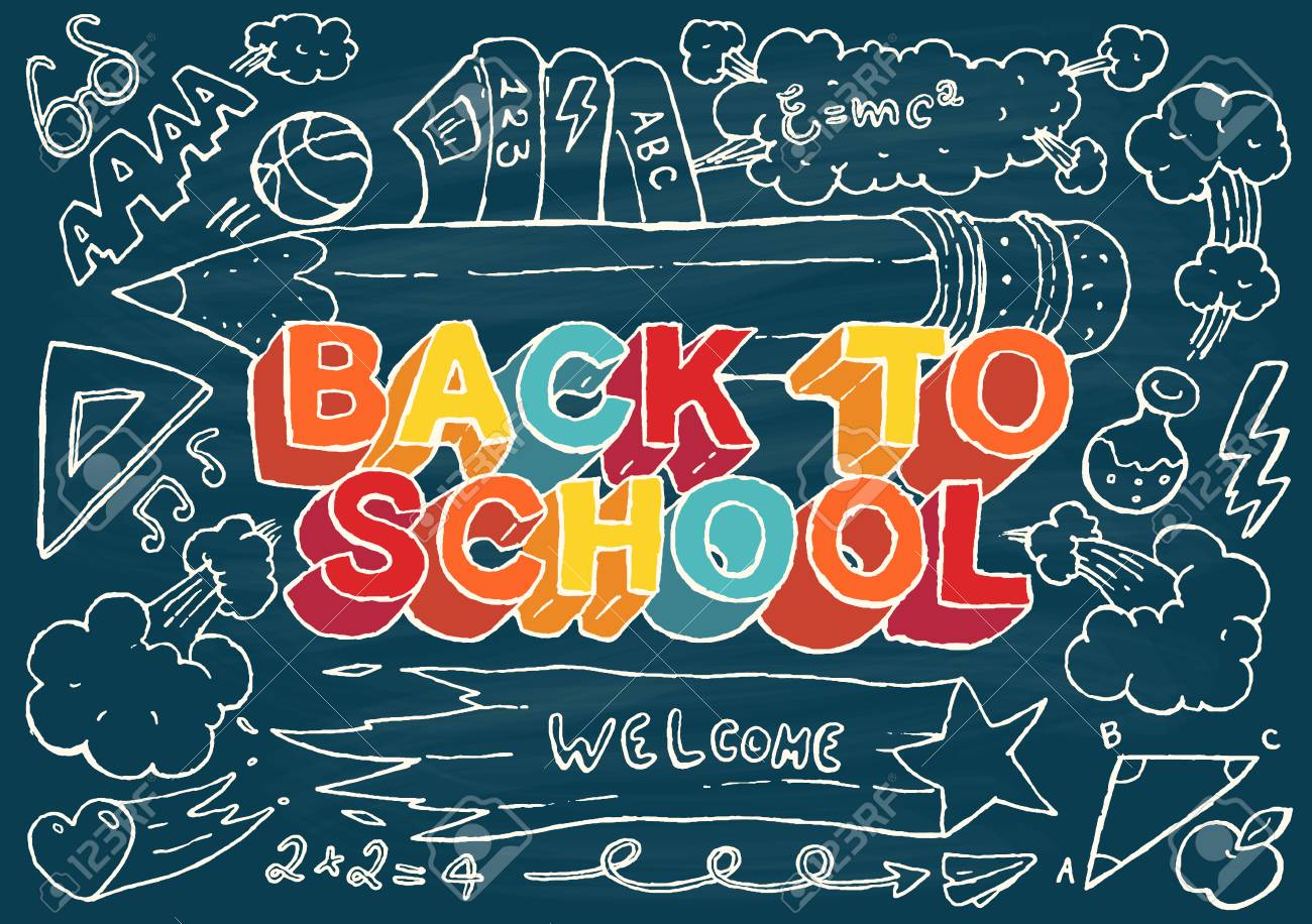 back to school background design template big set of school theme school background design